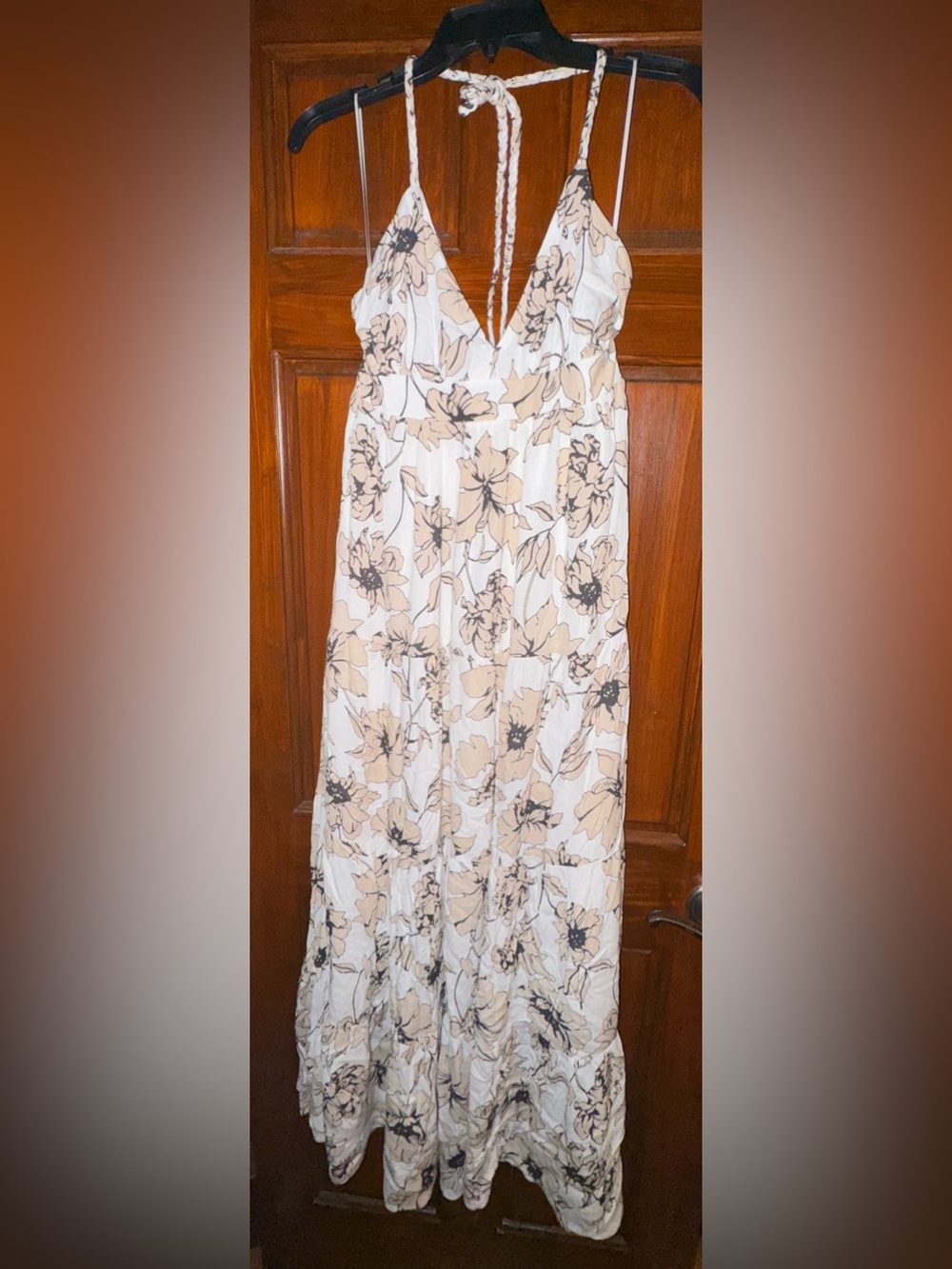 Promesa Floral Halter Maxi Dress – Size Small – NWT